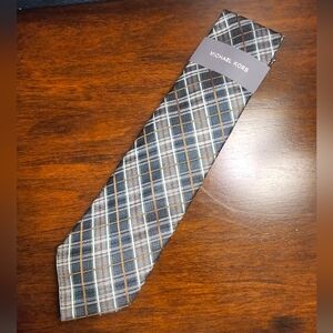 Michael Kors Gray Plaid Men's Tie